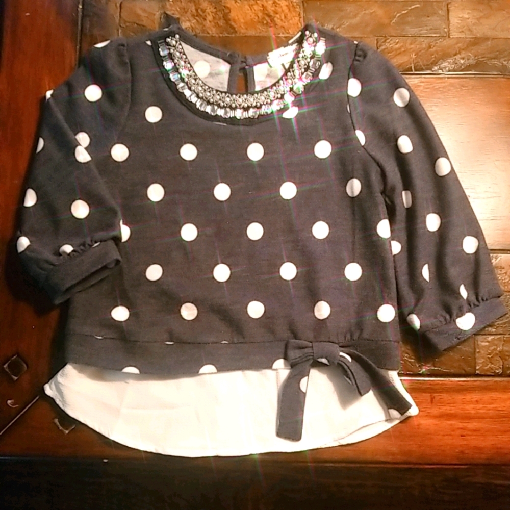 Girls polka dots blouse
